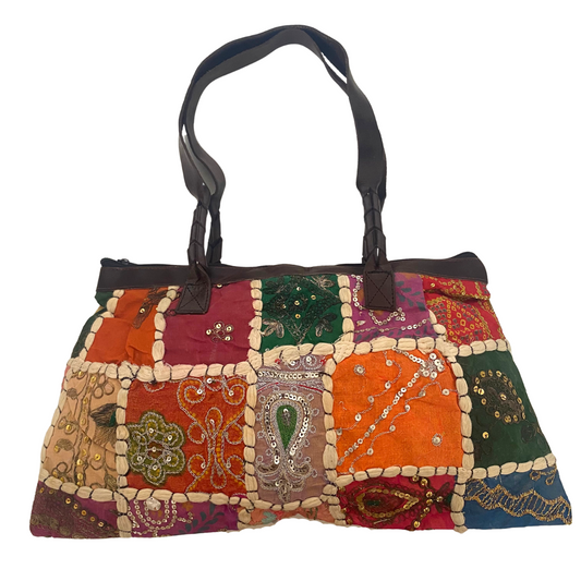 Patchwork Vintage Indian Fabric Shoulder Handbag - Thailand
