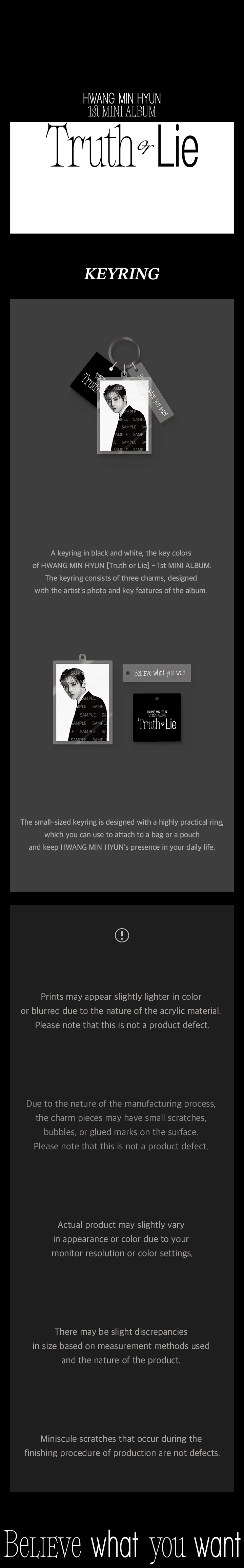 Hwang Min Hyun - Truth Or Lie Official Merch