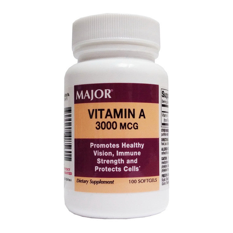Major Vitamin A 10000Iu Capsule 100ct