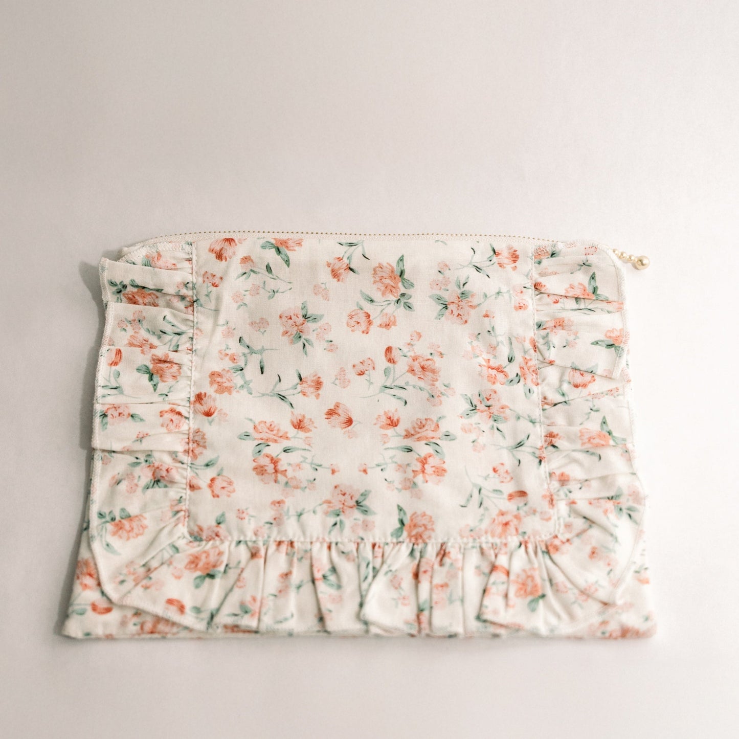 Vintage-Inspired Floral Pouch- Peony Charm