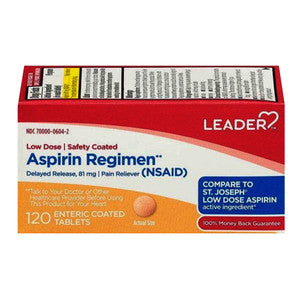 Leader Low Dose Aspirin Regimen Enteric Coated Tablets