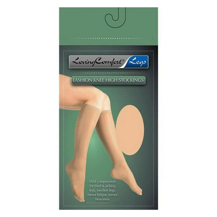Scott Specialties Fashion Knee High Stockings Sheer, Mild, Beige, Medium - 1 Pr