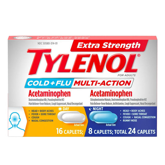 Tylenol Extra Strength Cold + Flu Relief Day & Night Caplets