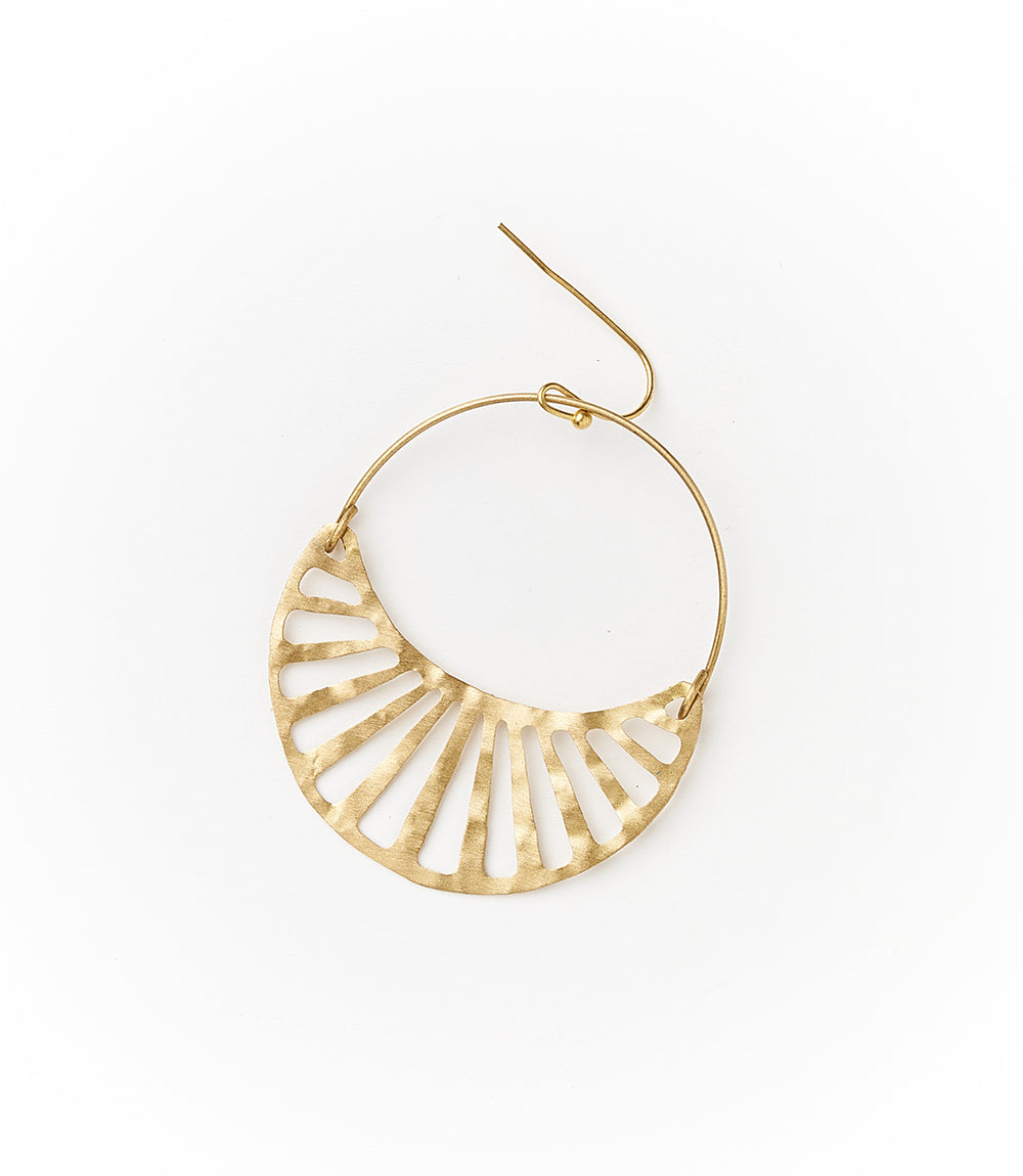 Rajani Hoop Earrings - Crescent Disc - Osadia Concept Store