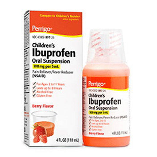 Perrigo Children's Ibuprofen Oral Suspension Grape 4oz