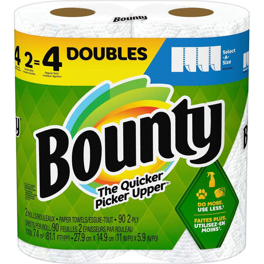 Bounty Select-a-size Paper Towels 2 Double Rolls White