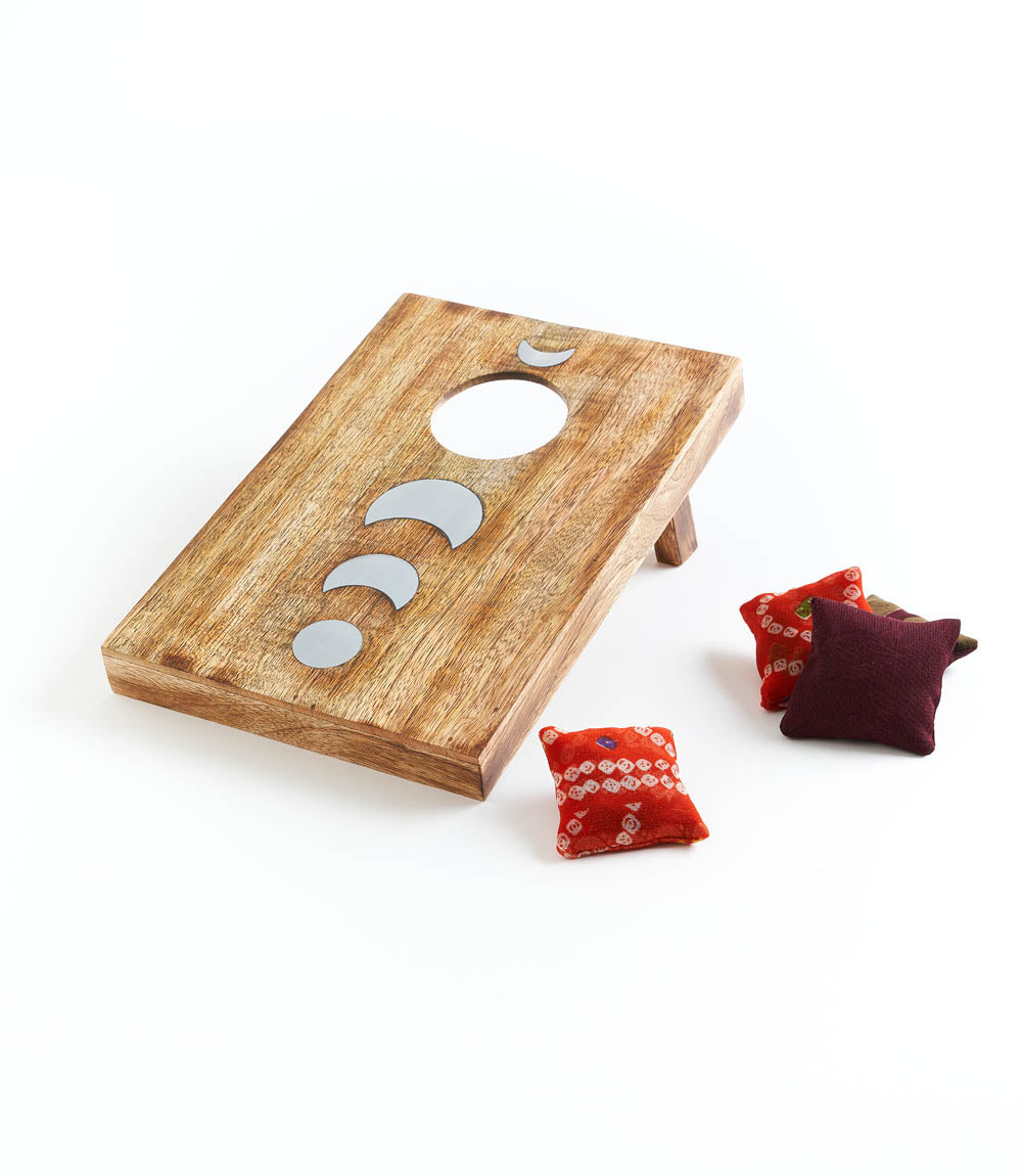 Indukala Moon Phase Cornhole Table Game - Handcrafted Wood - Osadia Concept Store