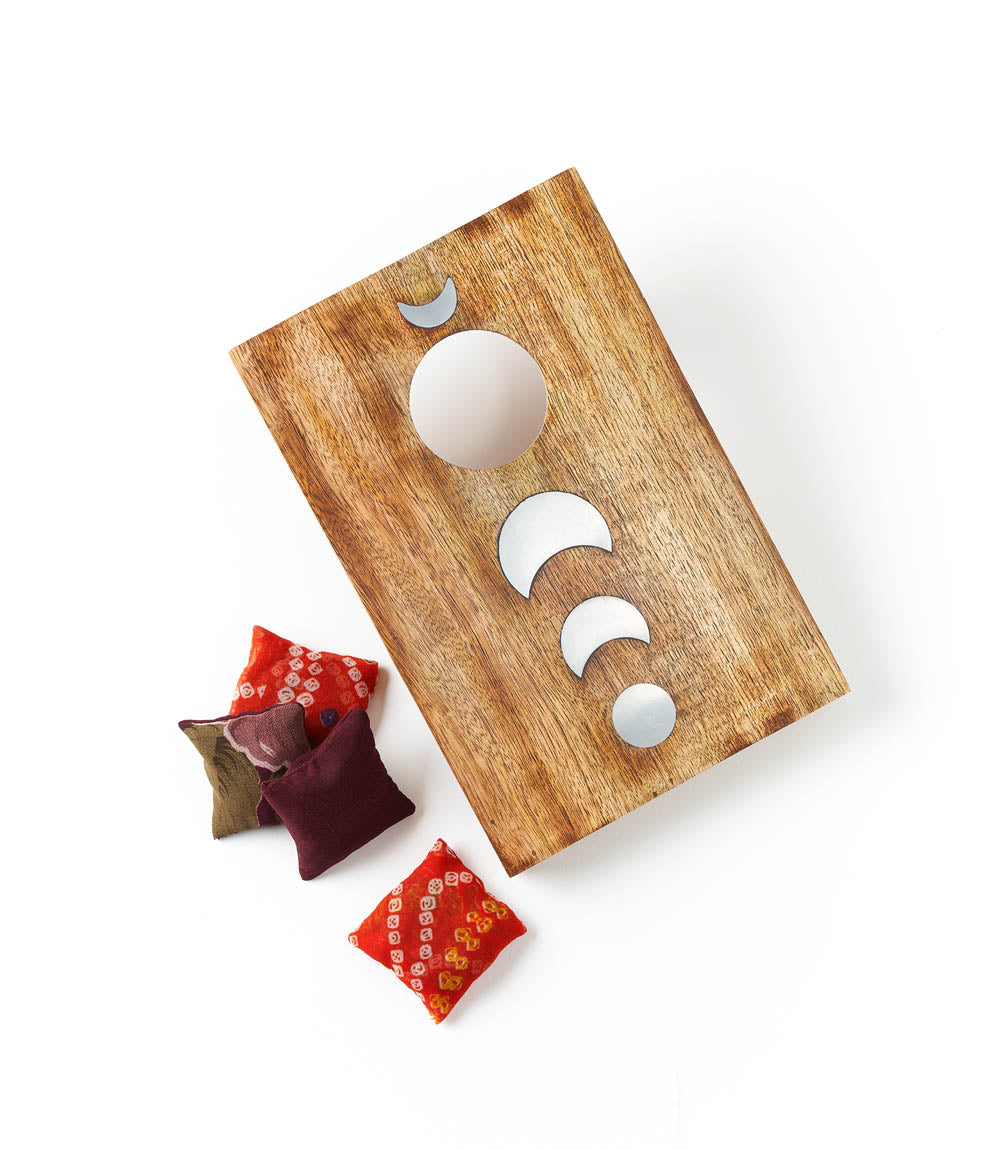 Indukala Moon Phase Cornhole Table Game - Handcrafted Wood - Osadia Concept Store