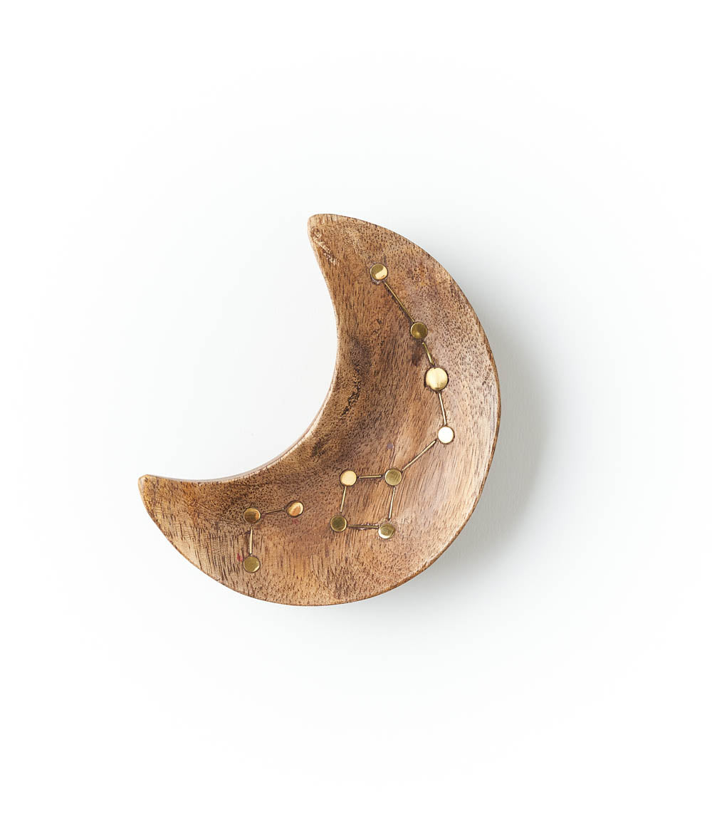 Jyotisha Crescent Moon Trinket Dish - Brass Inlay - Osadia Concept Store