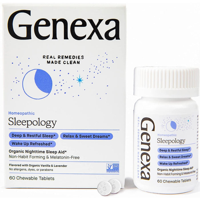 Genexa Sleepology Organic Nighttime Sleep Aid Chewable Tablets Vanilla Lavender