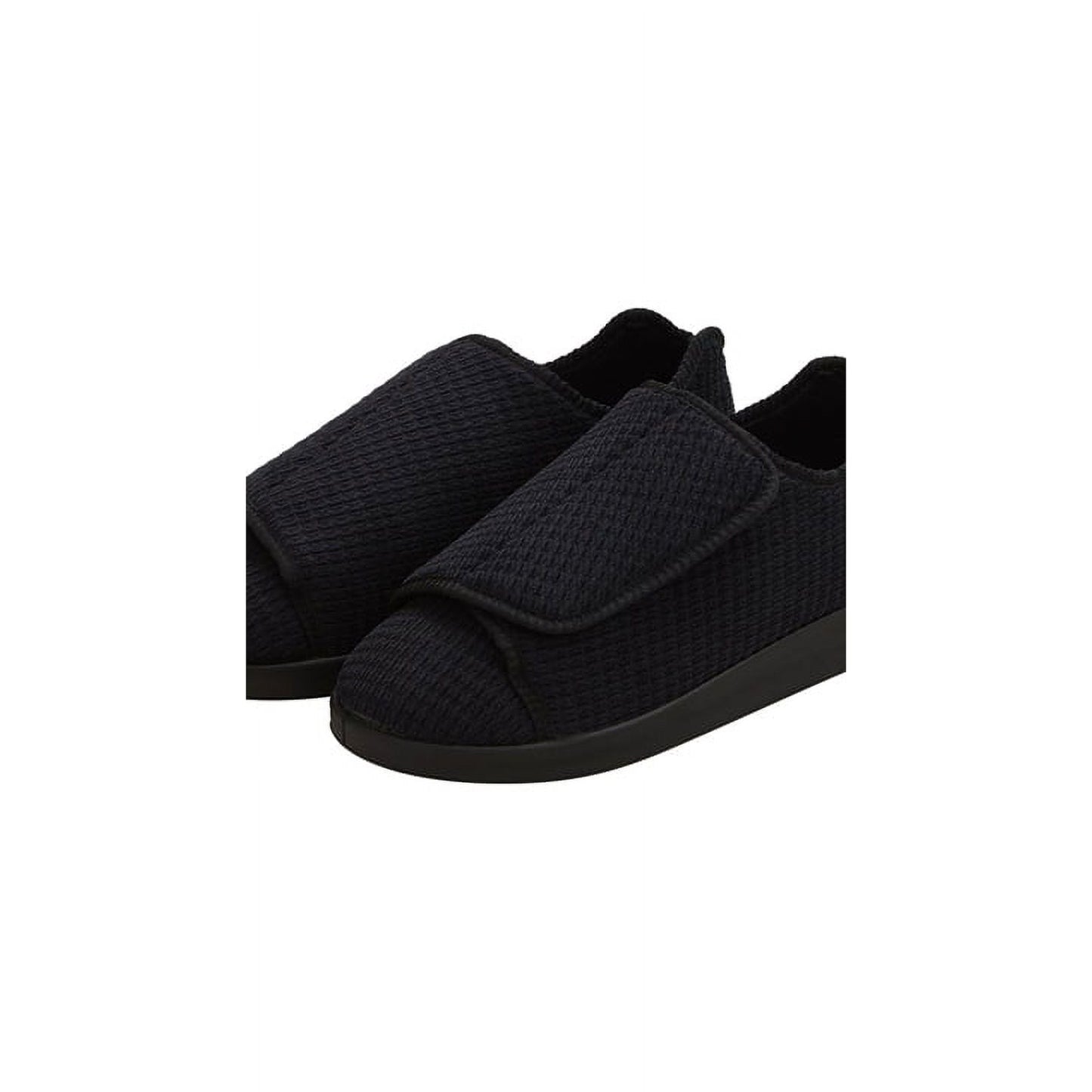 Silverts Men’s Double-Extra Wide Slip-Resistant Slippers For Seniors 14 Black