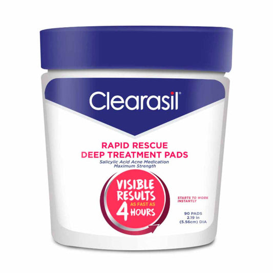 Clearasil Rapid Rescue Deep Treatment Pads Salicylic Acid Acne Medication Maximum Strength