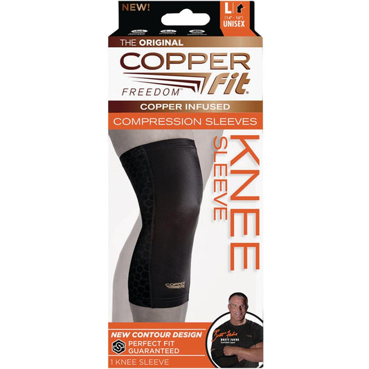 Copper Fit Freedom Black Compression Knee Sleeve