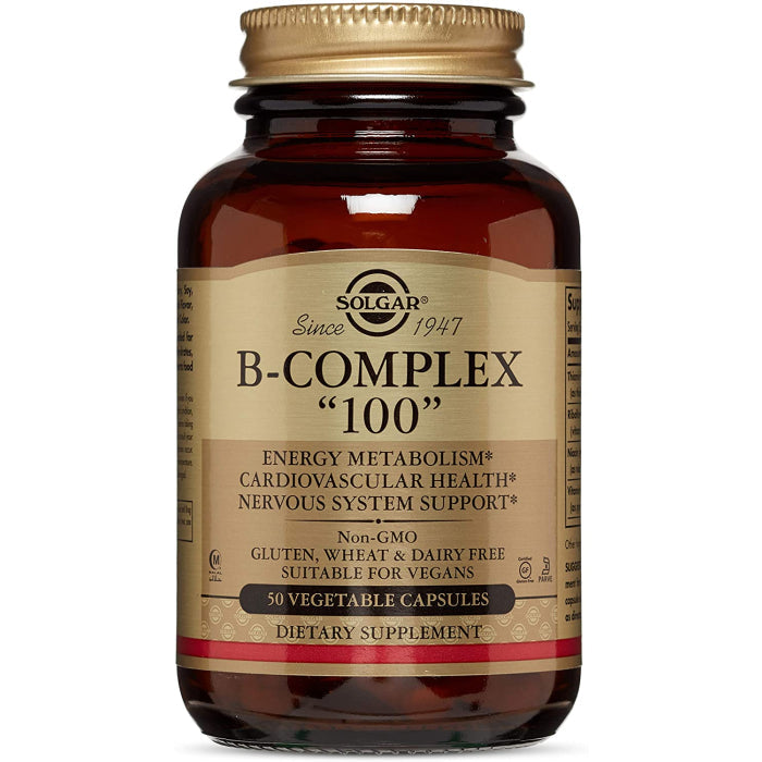 Solgar Vitamin B-Complex "100" Vegetable Capsules, 50