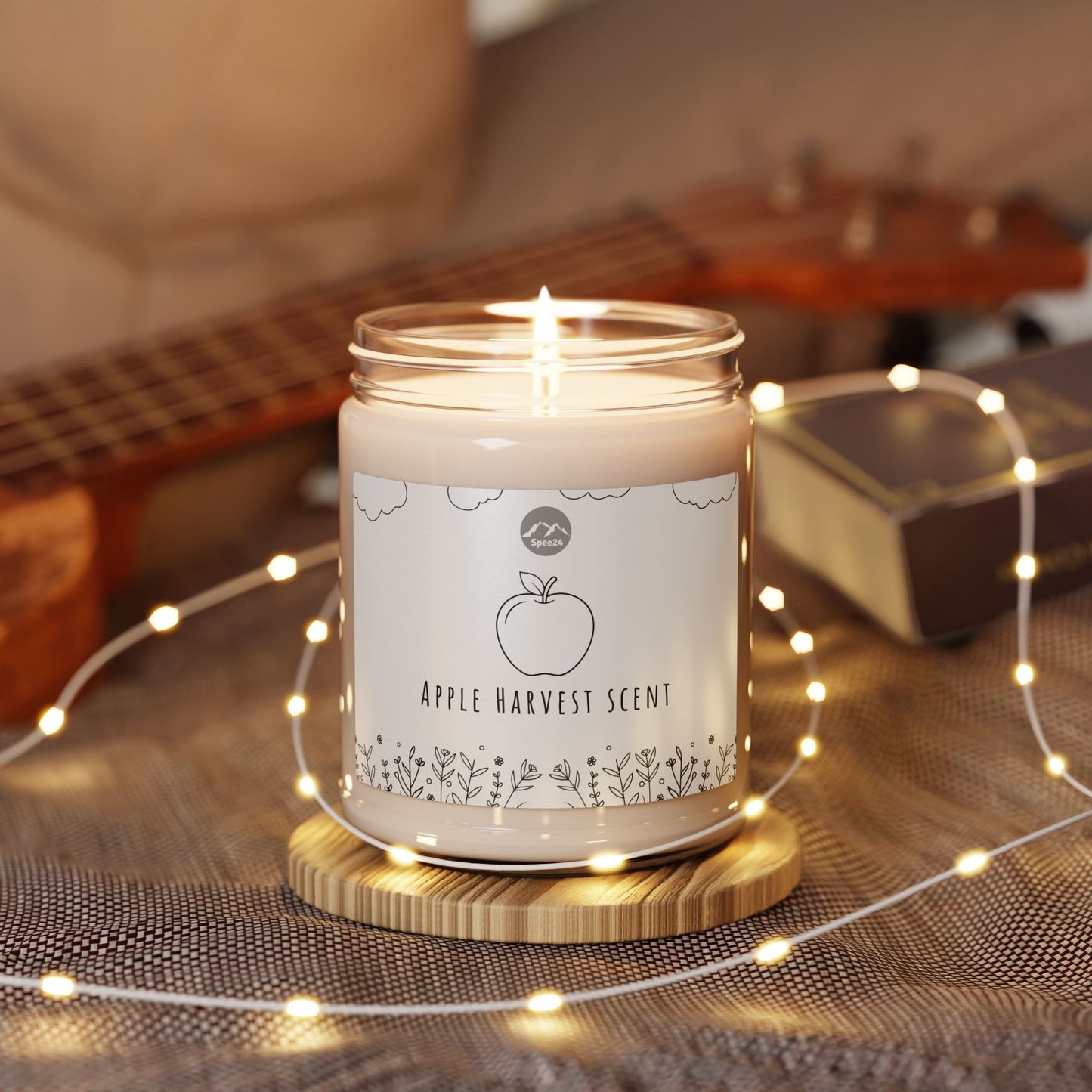 Apple Harvest Scented Soy Candle, Cozy Home Decor, Fall Gift, Relaxation Essential, Birthday Present, Aromatherapy Candle -- 9oz
