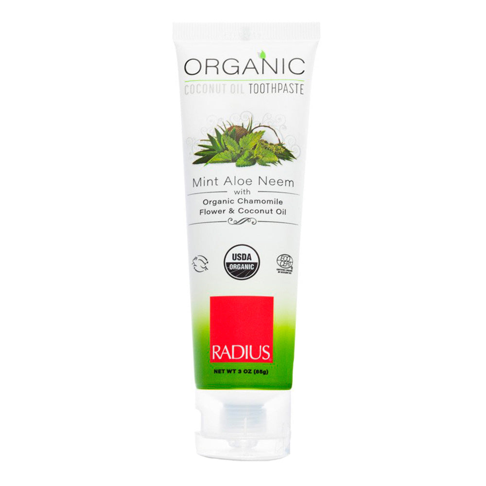 Radius Toothpaste, Organic, Mint Aloe Neem, Paste 3 Oz