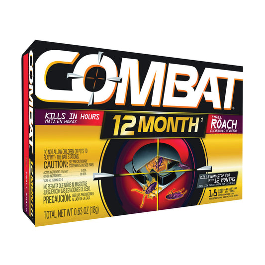 Combat Max Small Roaches 12 Month Roach Killing Bait Stations 18 Ct Box