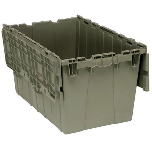 Quantum Storage Systems Gray Attached Lid Container, Plastic