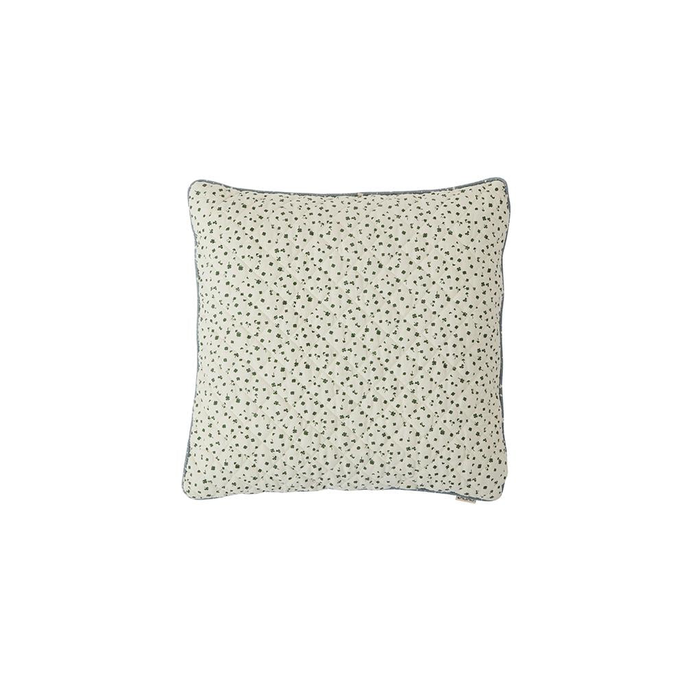 Quilted Aya Cushion Cover - Brown / Offwhite