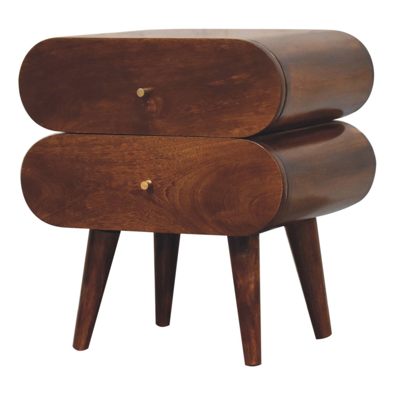 Solid Wood Bubble Chestnut Nightstand