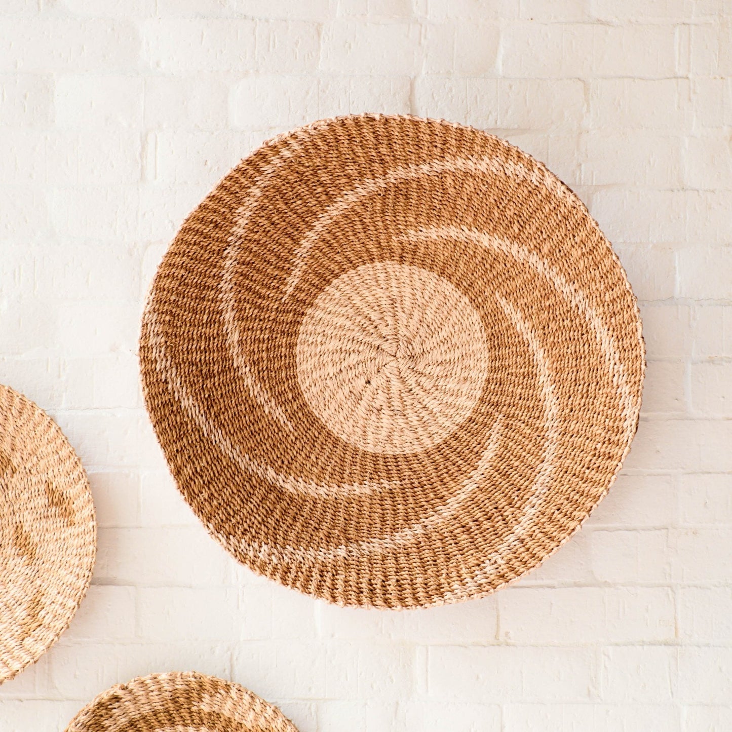 Natural + Brown Wall Baskets, Large