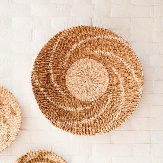 Natural + Brown Wall Baskets, Large