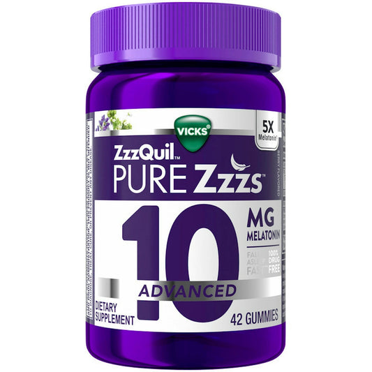 Vicks ZzzQuil Pure Zzzs Advanced 10 Mg Melatonin Gummies