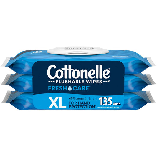 Cottonelle Wipes, Flushable, Fresh Care, Xl