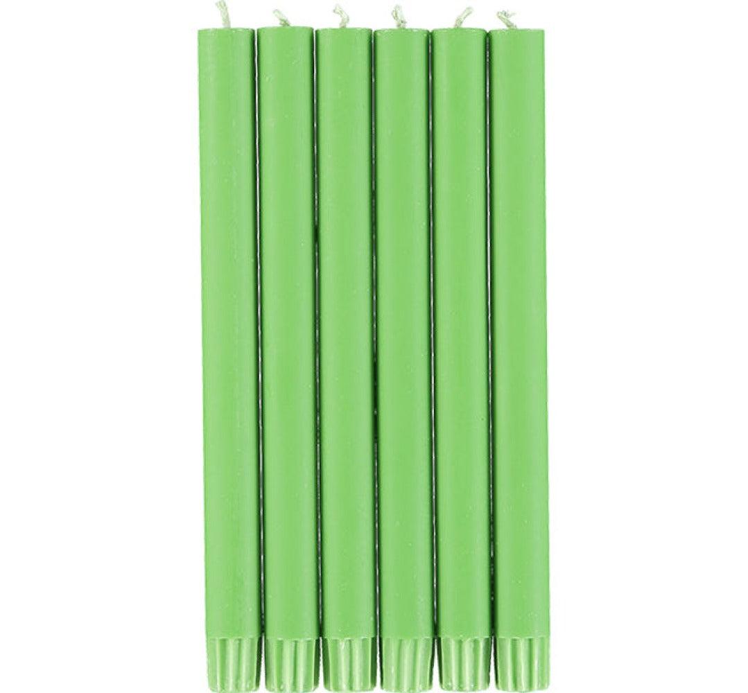 S/25 Grass Green Dinner Candles