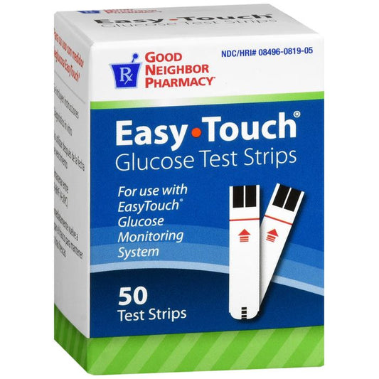 On Container Good Neighbor Pharmacy EasyTouch Glucose Test Strips 50ct