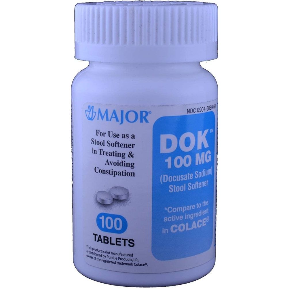 Major Pharmaceuticals Dok Stool Softener Laxative 100 Mg Softgels