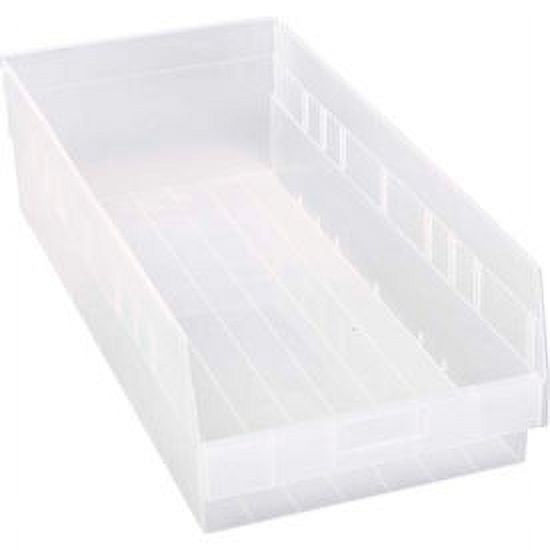 Quantum Storage Systems Plastic Nesting Shelf Bin QSB216 11-1/8 W X 23-5/8 D X 6 H Clear