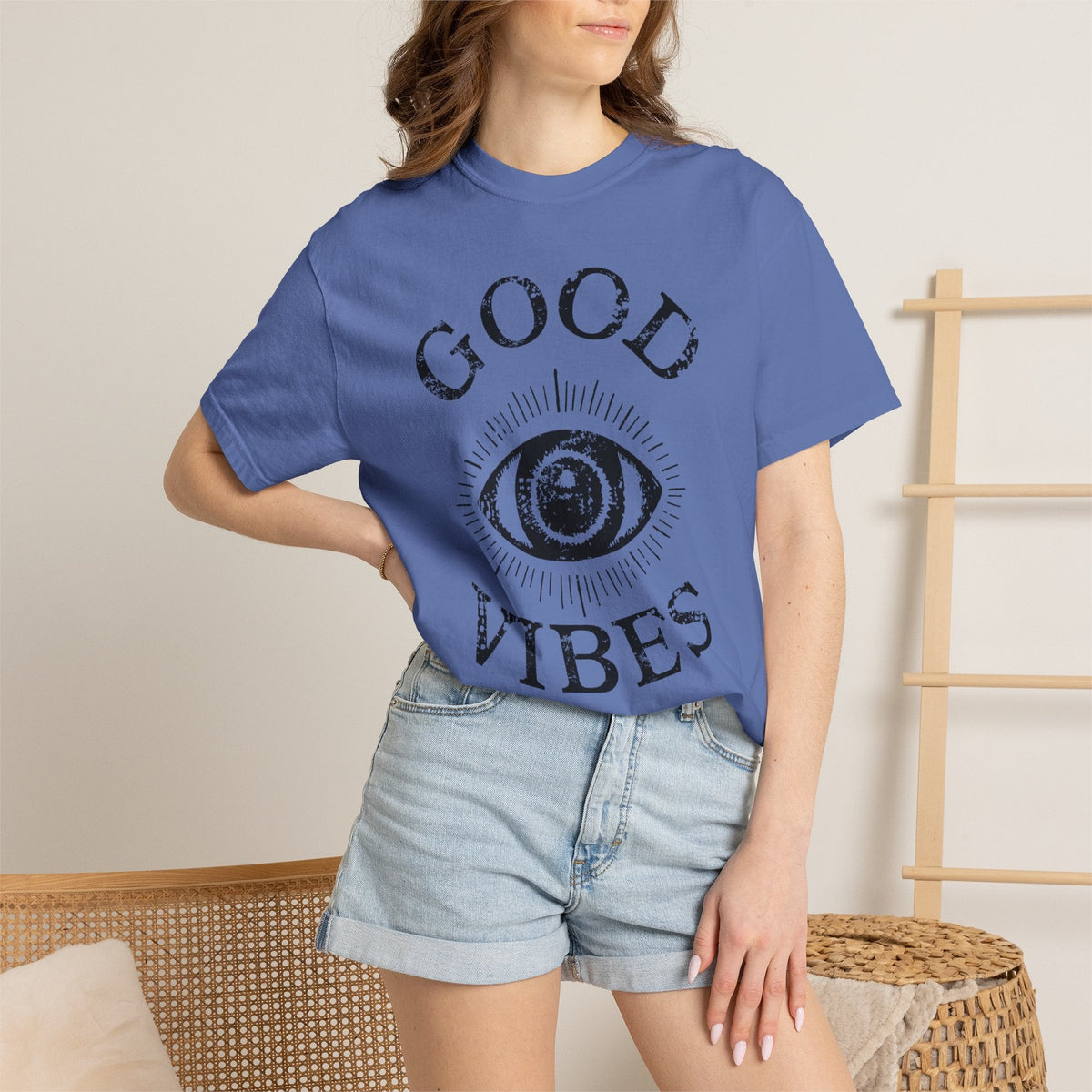 Good Vibes Eye T-Shirt: Vintage Mystic Graphic Tee