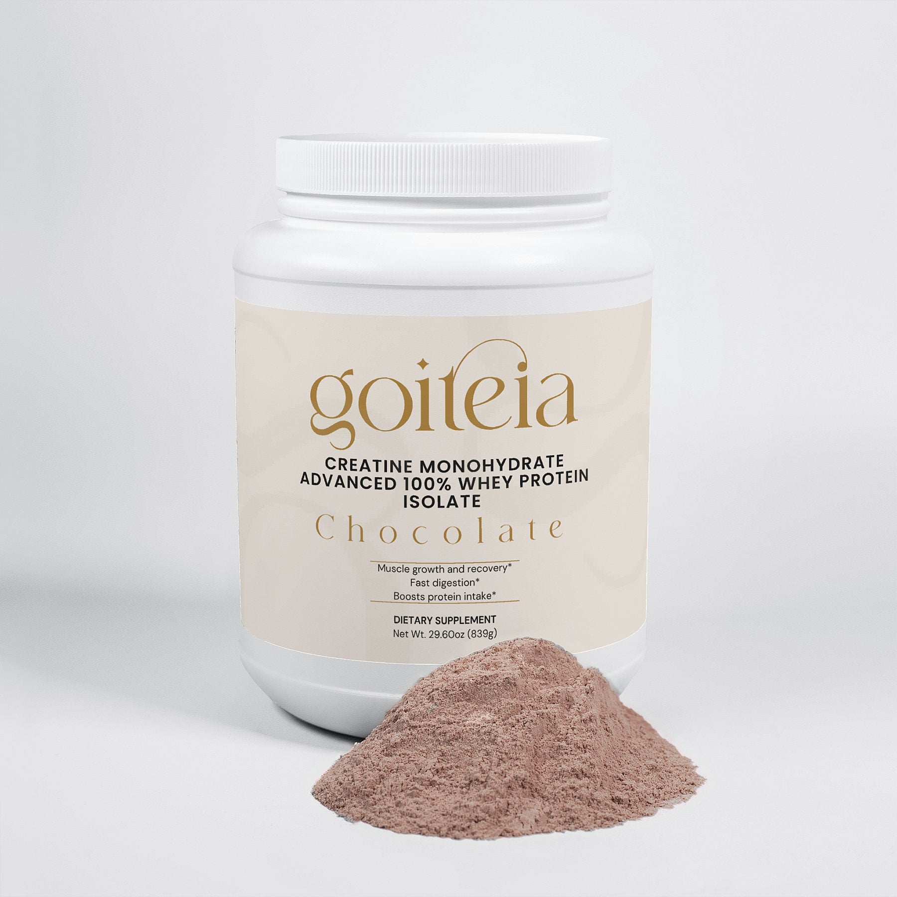 Goiteia Advanced 100% Whey Protein Isolate (Chocolate) 29.60 oz./839 g - Osadia Concept Store