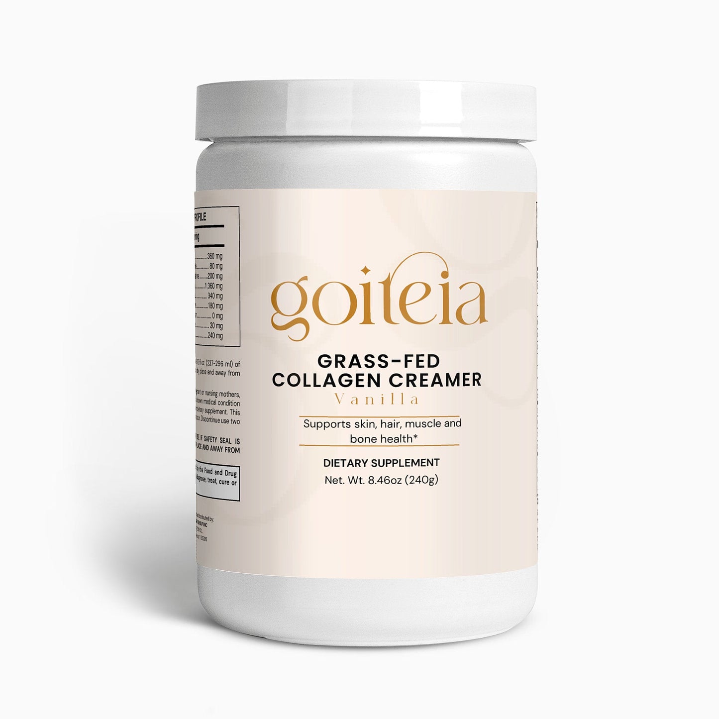 Goiteia Grass-Fed Collagen Creamer (Vanilla) 8.46 Oz (240g)