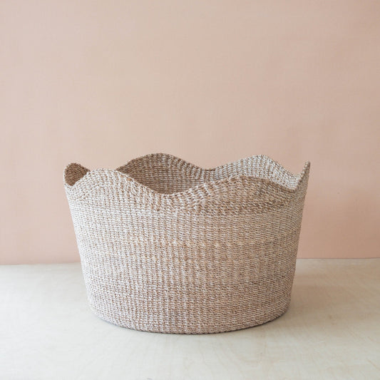 Jumbo Scallop Basket – Natural Handwoven Abaca Basket | LIKHÂ