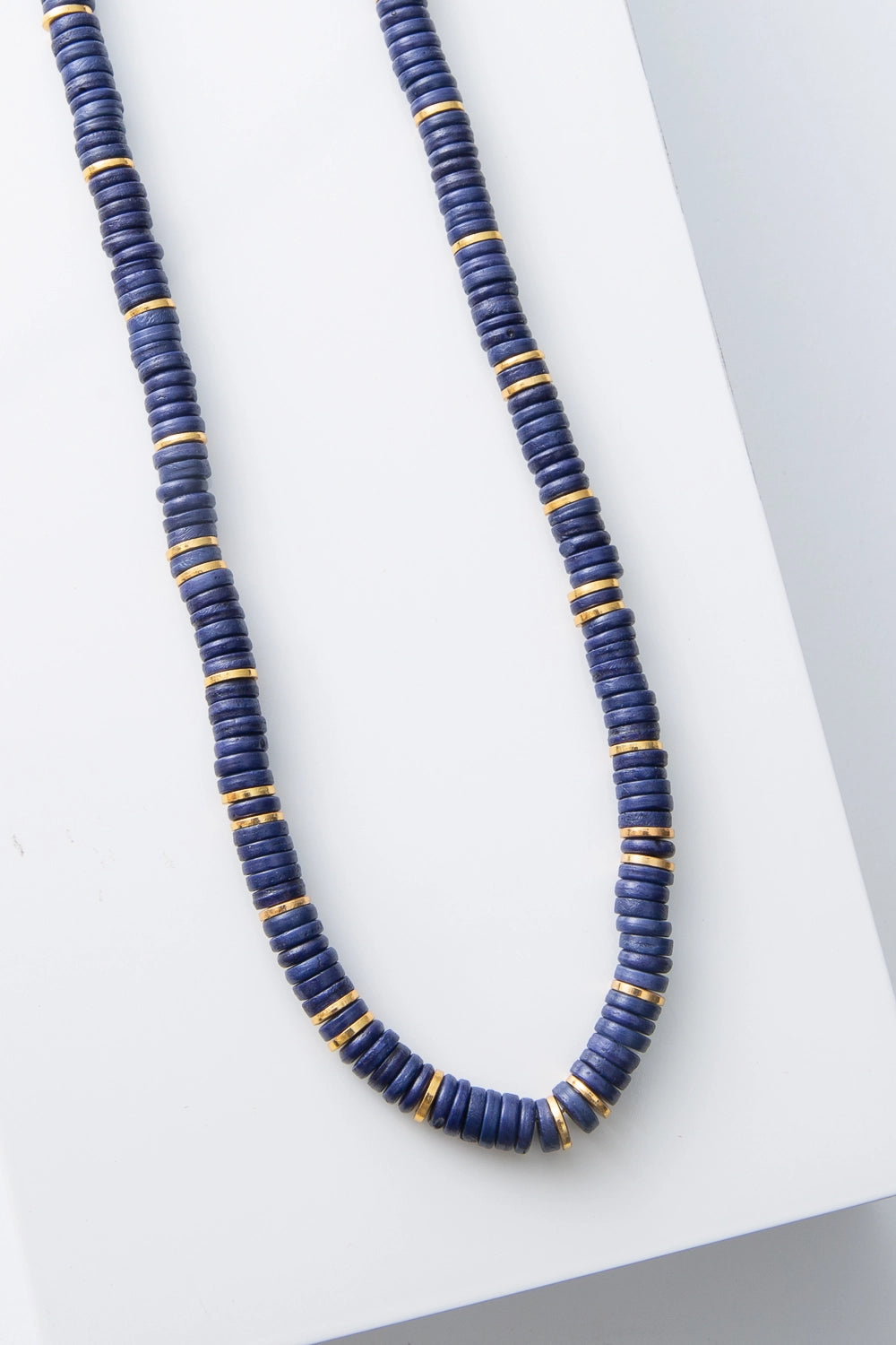 Heishi Necklace, Deep Indigo