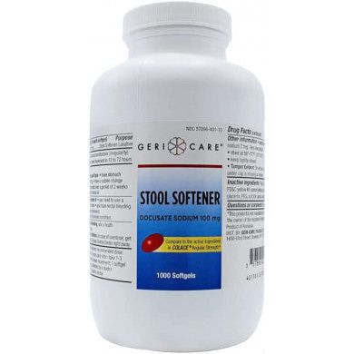 GeriCare Docusate Sodium 100 Mg 1000 Capsules