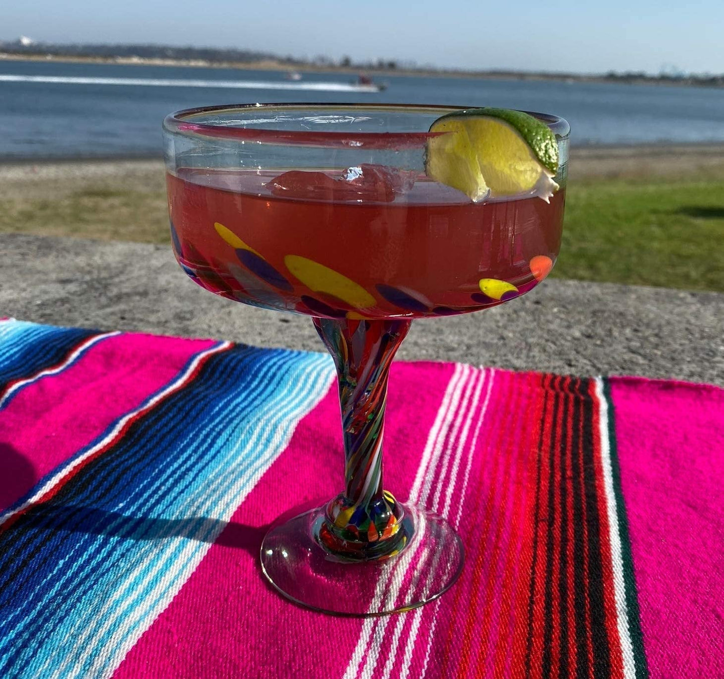 Confetti Carmen Design Margarita Glasses - Set of 4