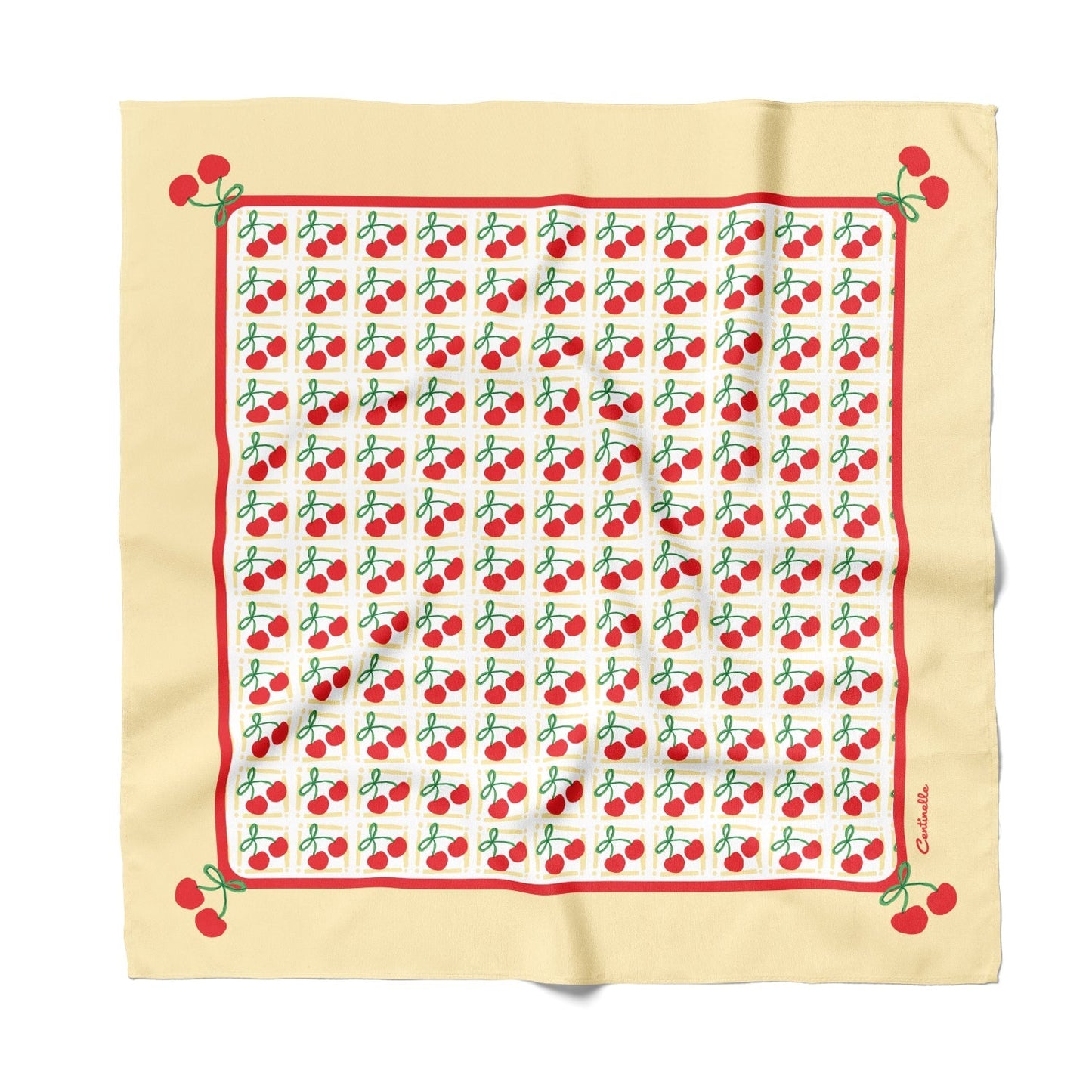 Cherry Cotton Silk Bandana