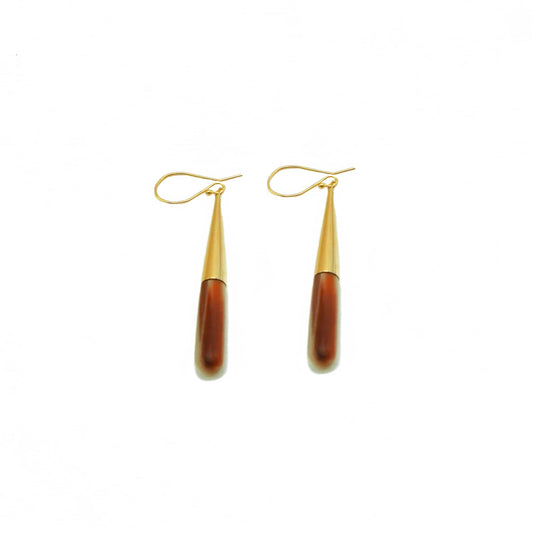 Brass & Horn Teardrop Earrings | Guru Everyday Dangles