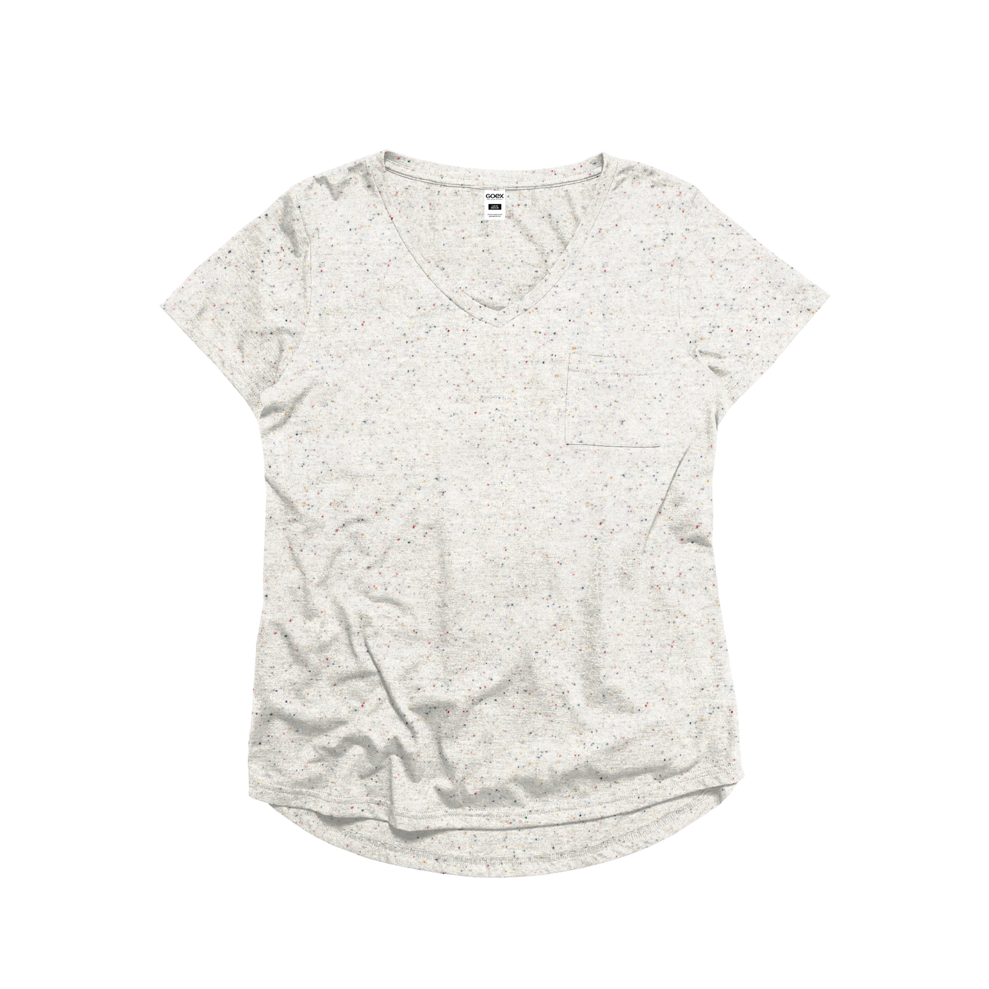 Ladies Eco-Triblend Drop Hem V-Neck Pocket Tee
