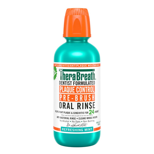 Therabreath Plaque Control Pre-Brush Oral Rinse - Refreshing Mint Flavor