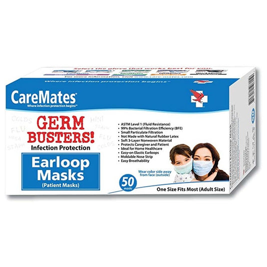 CareMates Soft Disposable Elastic Earloop Patient Mask