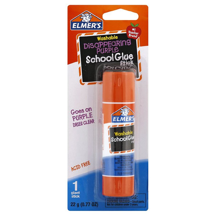 Elmer's Washable Disappearing Purple School Glue Stick