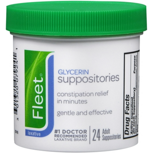 Fleet Laxative Glycerin Suppositories For Adult Constipation