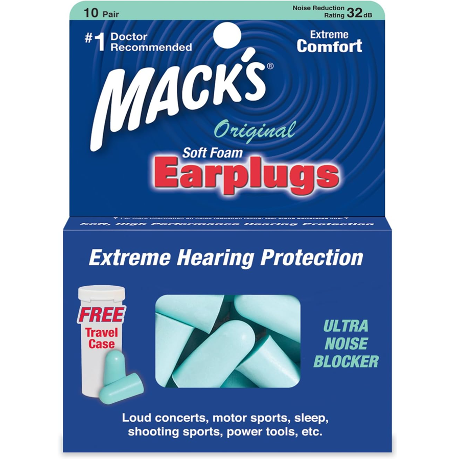 Mack's Original Soft Foam Earplugs 10 Pair