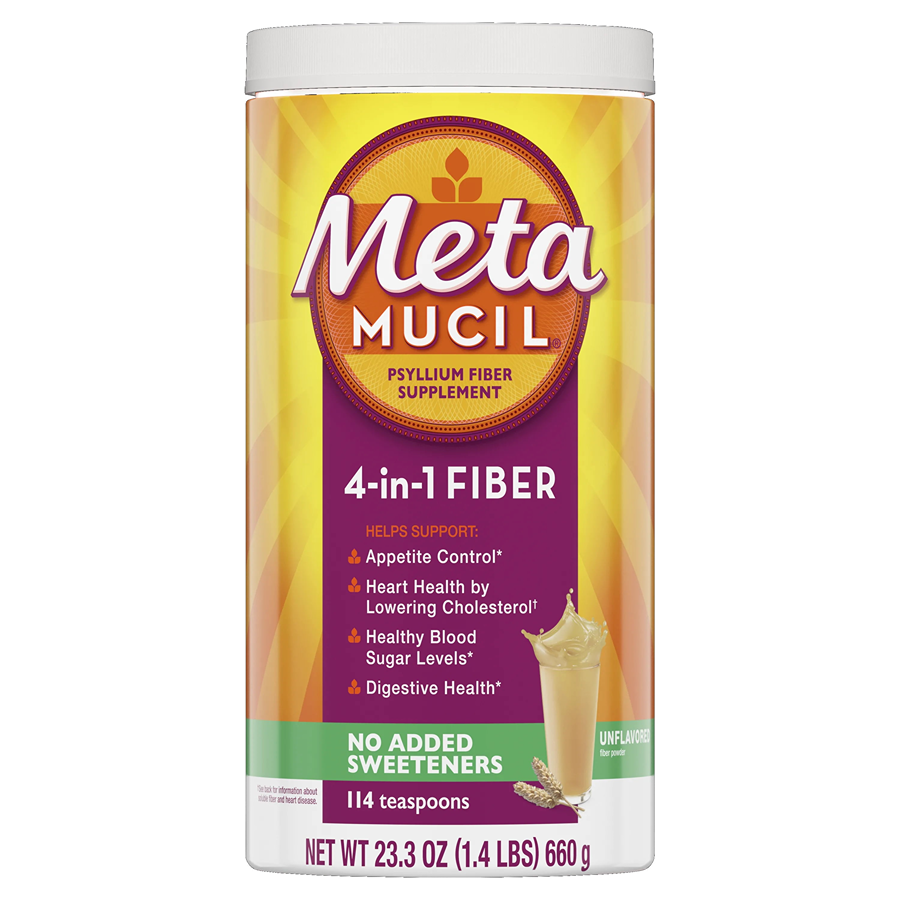 Metamucil Psyllium Husk Powder Fiber Supplement Unflavored
