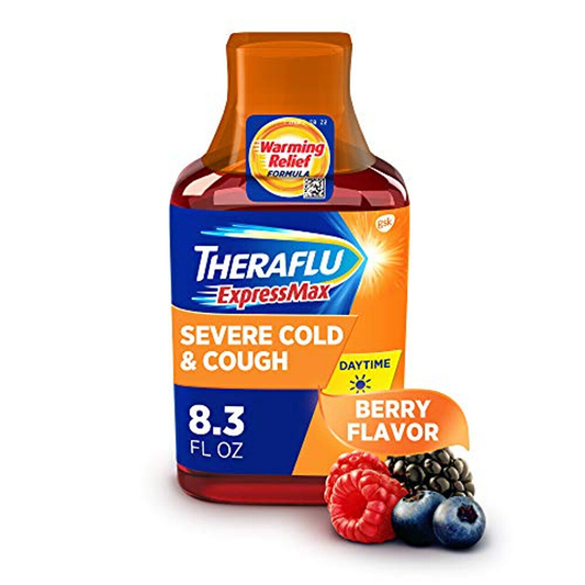 Theraflu Express Max Daytime Berry Flavor Severe Cold & Cough 8.3 Fl Oz
