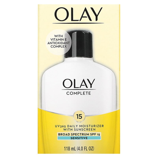 Olay Complete, Sensitive UV 365 Broad Spectrum SPF 15 Daily Moisturizer With Sunscreen, 4 Fl Oz